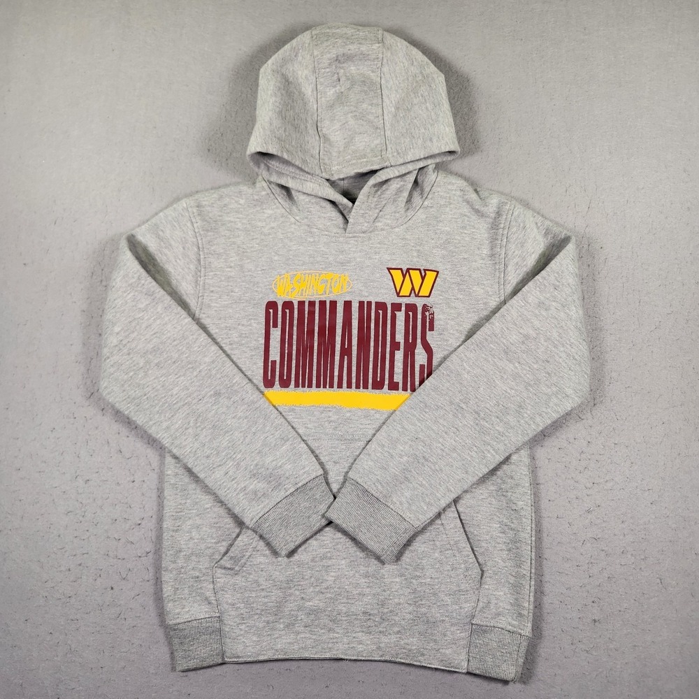 NFL Team Apparel Washington Commanders Youth Hoodie M 10/12 Gray New W/O Tags